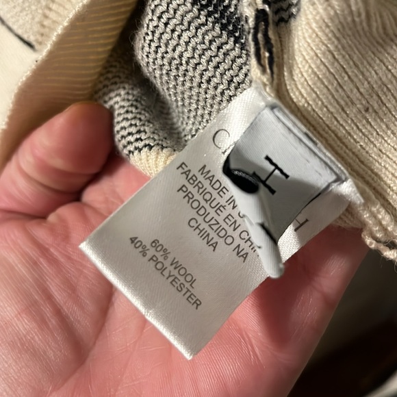 Chic Wish Drop Shoulder Wool Mock Neck Sweater Grid Turtleneck Windowpane - Picture 14 of 15